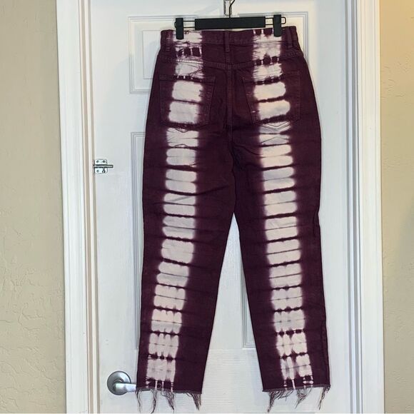 PacSun Tie-Dye High Rise Straight Button Fly Jeans Size 28 - Picture 2 of 10